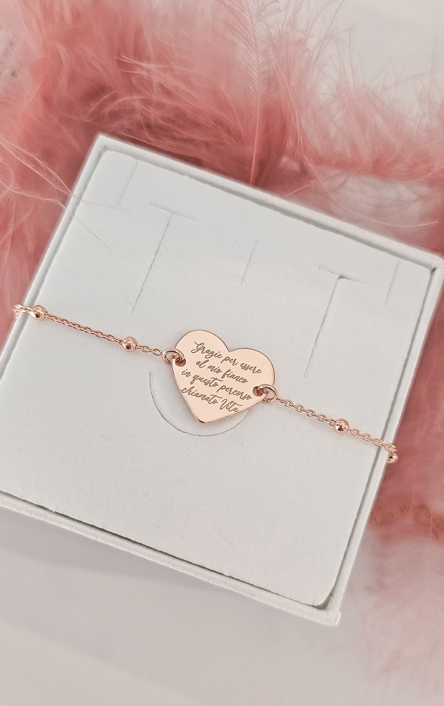 Bracciale rosario e cuore