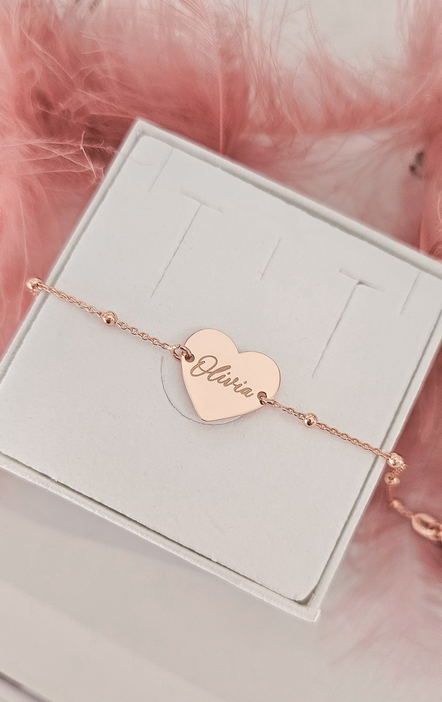 Bracciale rosario e cuore