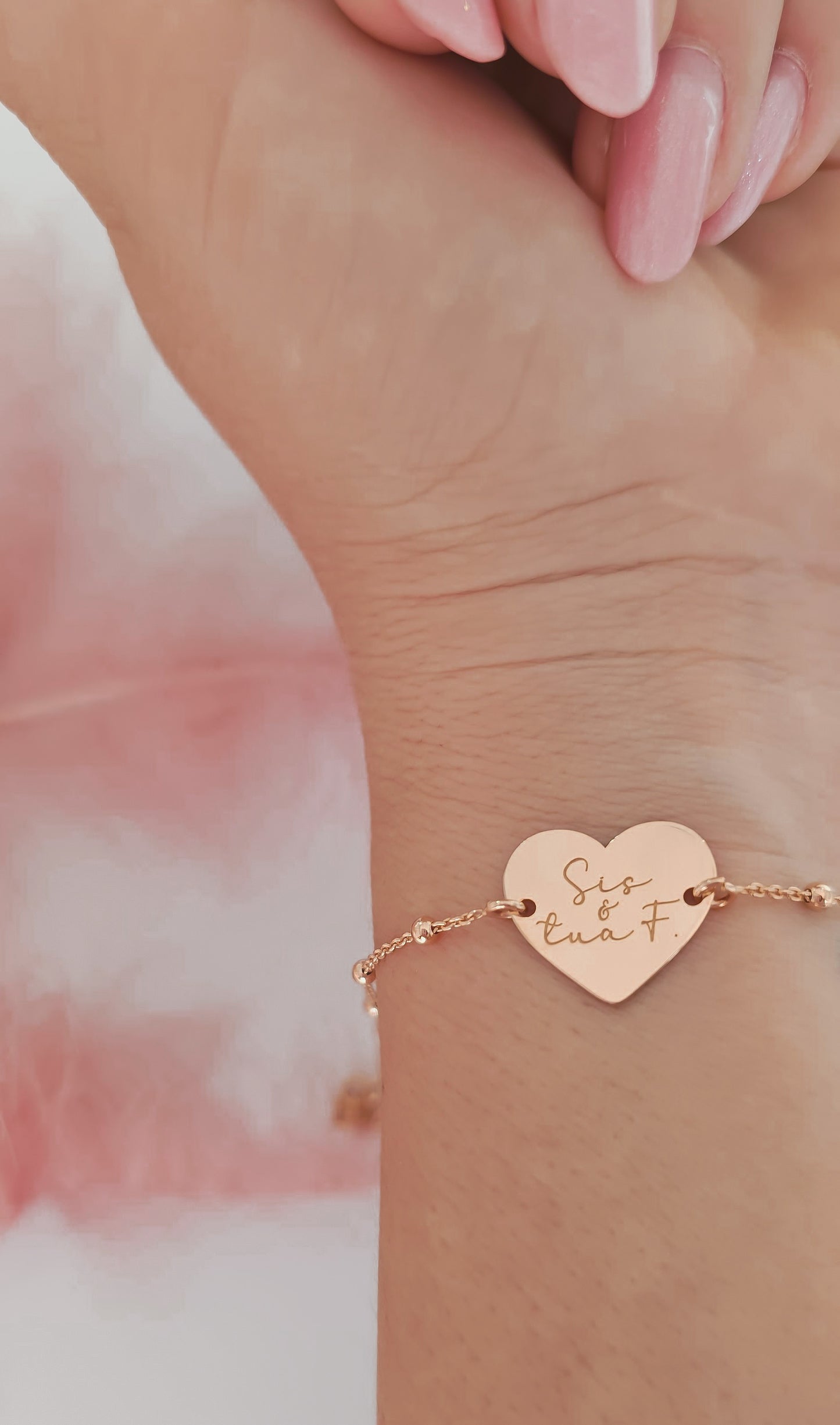 Bracciale rosario e cuore
