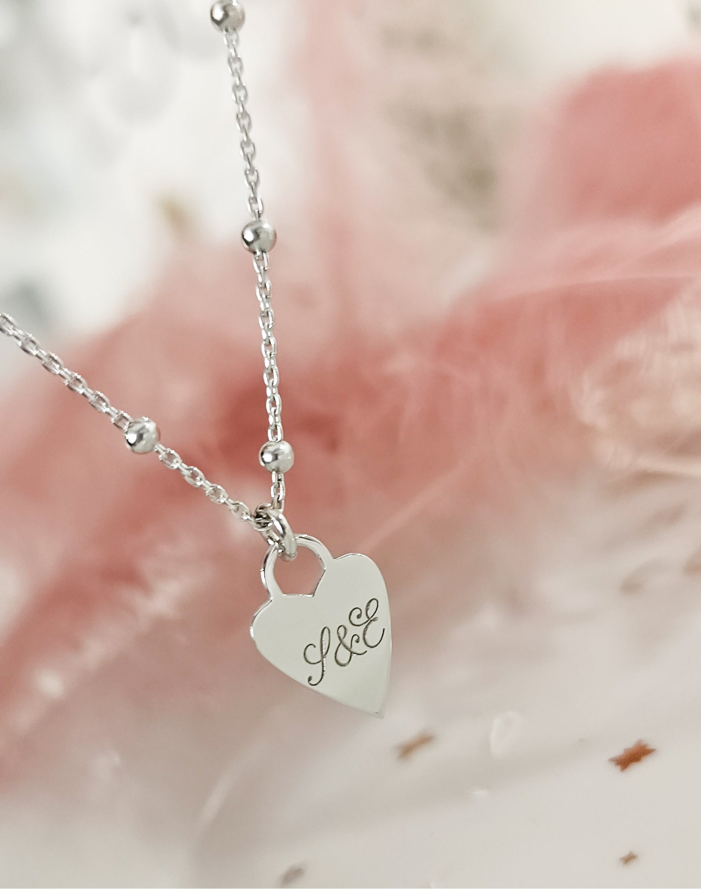 Collana cuore lucchetto allungato