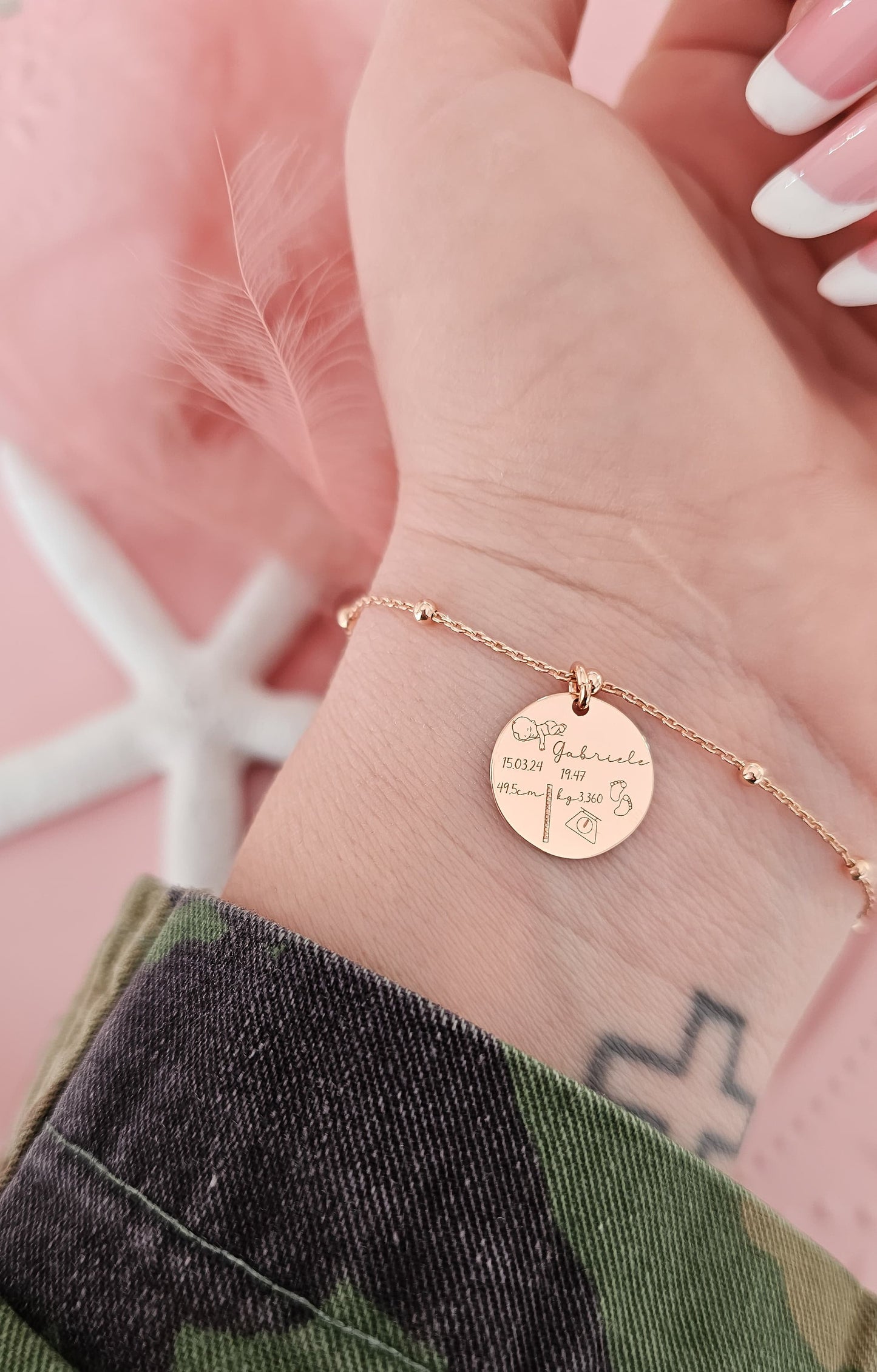 bracciale ciondolo nascita