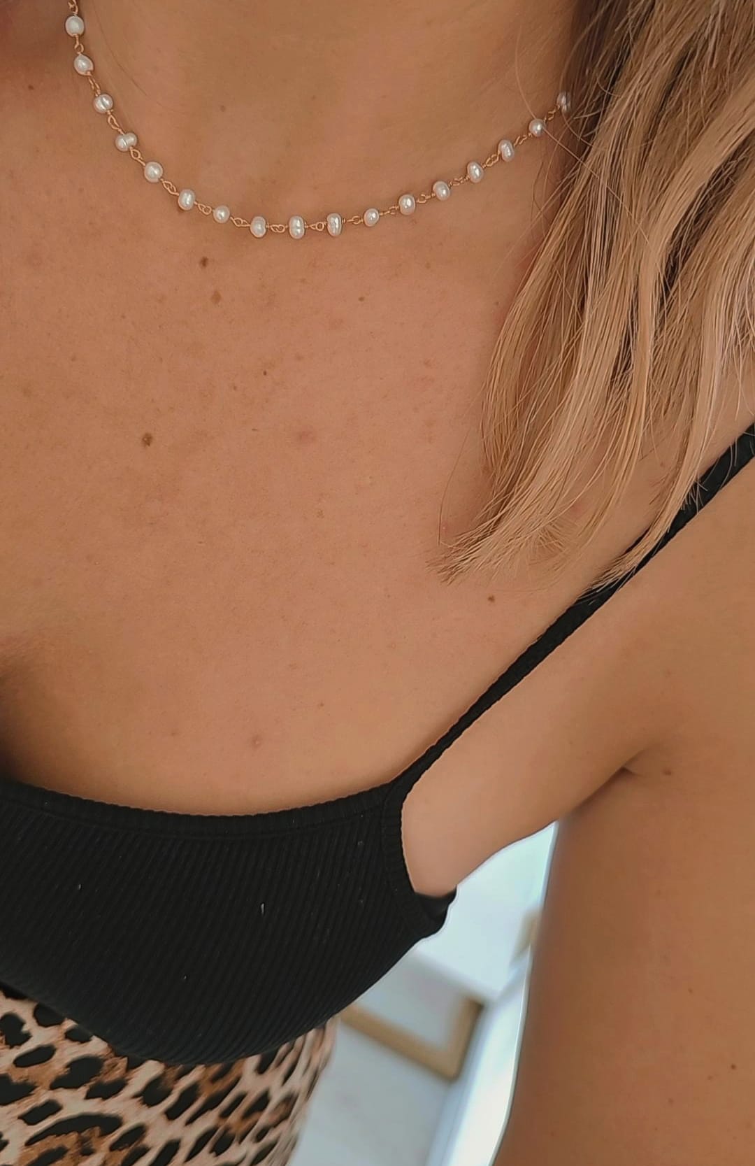 Collana rosario perle Abràzame