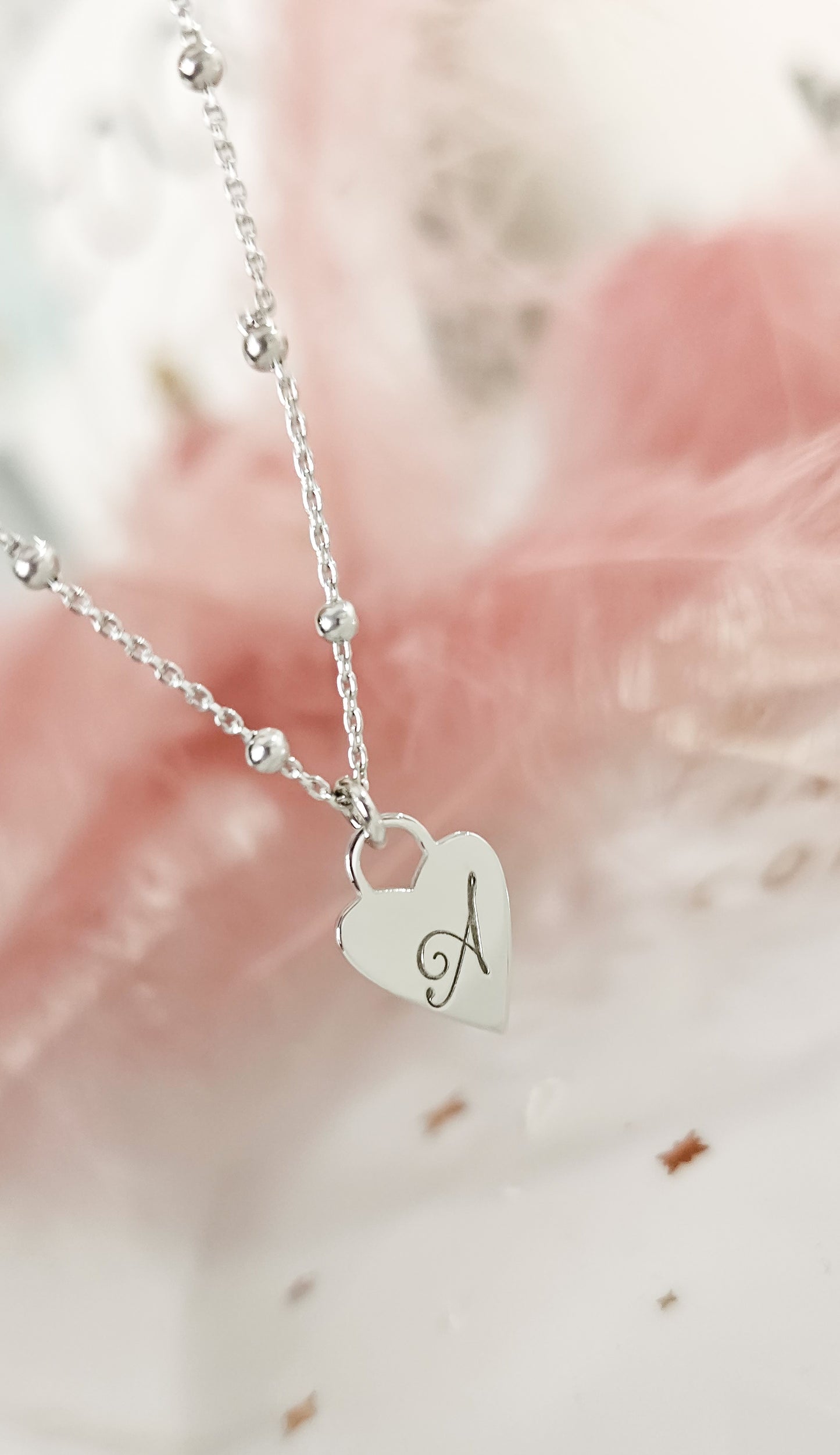 Collana cuore lucchetto allungato