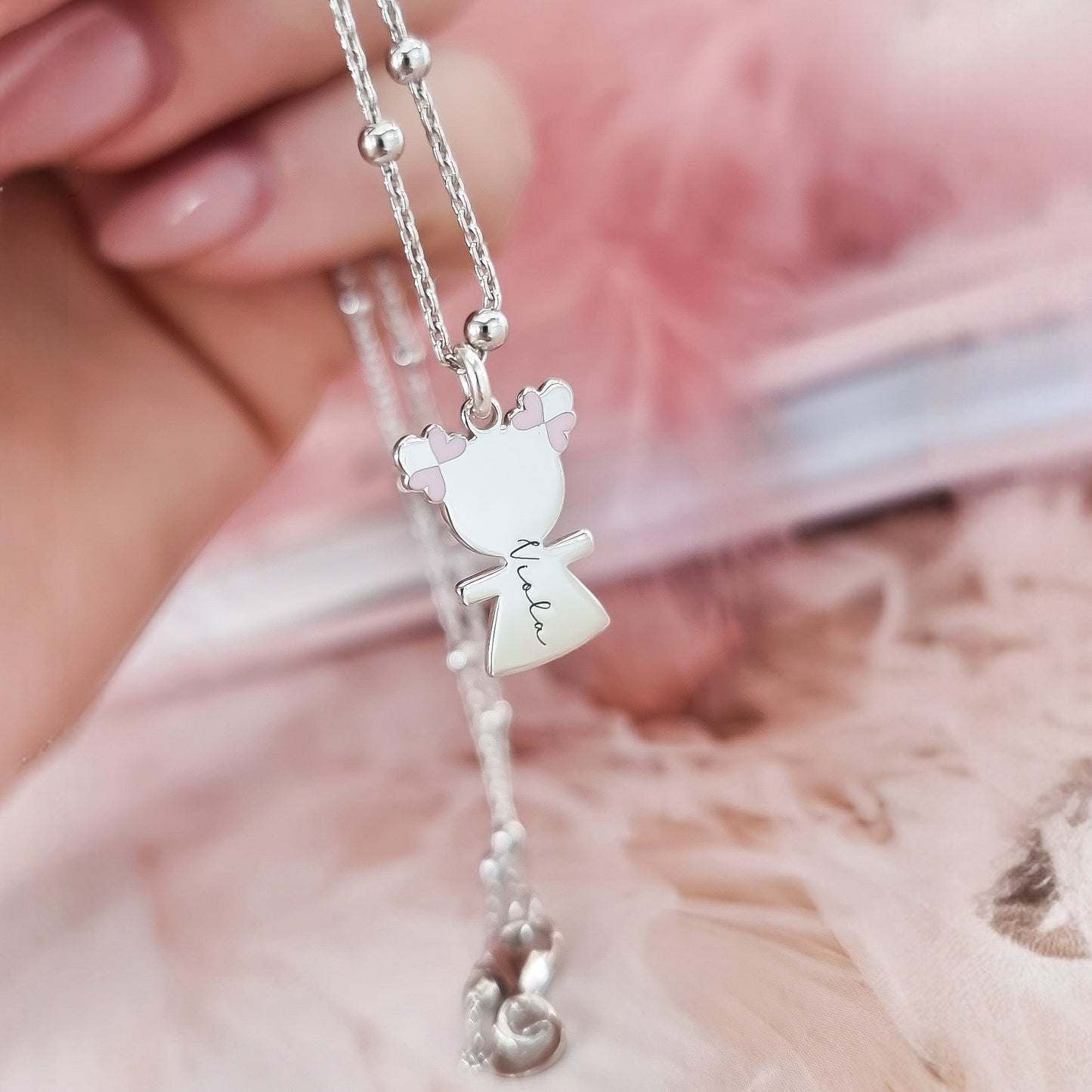 collana bebè smalto