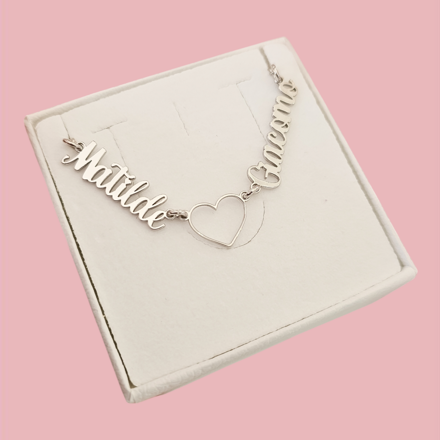 Collana 2 nomi e cuore