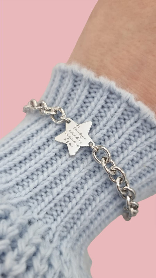 Bracciale catena stella