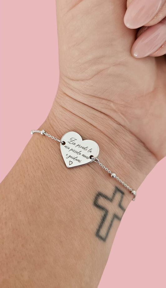 Bracciale rosario e cuore